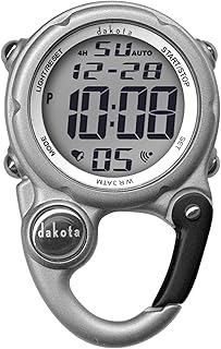 Dakota [ダコタ] デジタルミニクリップ 懐中時計 カラビナ ウォッチ 防水 軽量 アウトドア キャンプ 登山 旅行 釣り タイマー ストップウォッチ アラーム