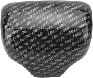 Acouto Guarnição do manípulo da mudança de marchas, tampa do manípulo de mudança de marchas decoração de acabamento de fibra de carbono transferência de água adequada para CRV 2017‑2020