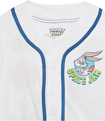 Space jam Boys' Tune Squad Boys Baseball Jersey Button Down Shirt