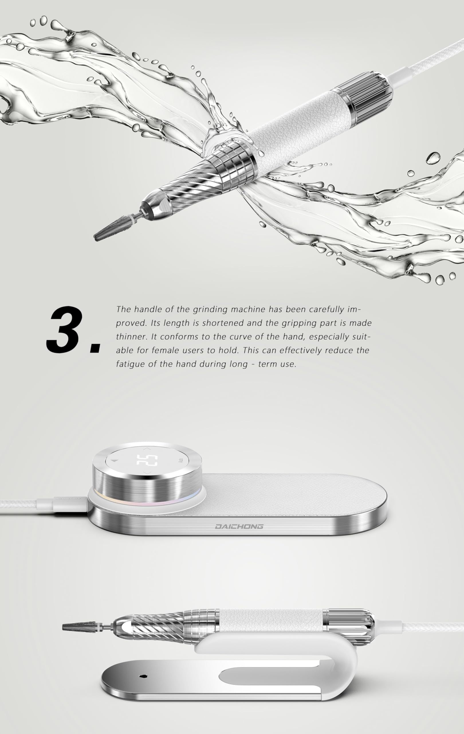 The DAICHONG 4th-gen Nail Drill: Professional, 30000 RPM