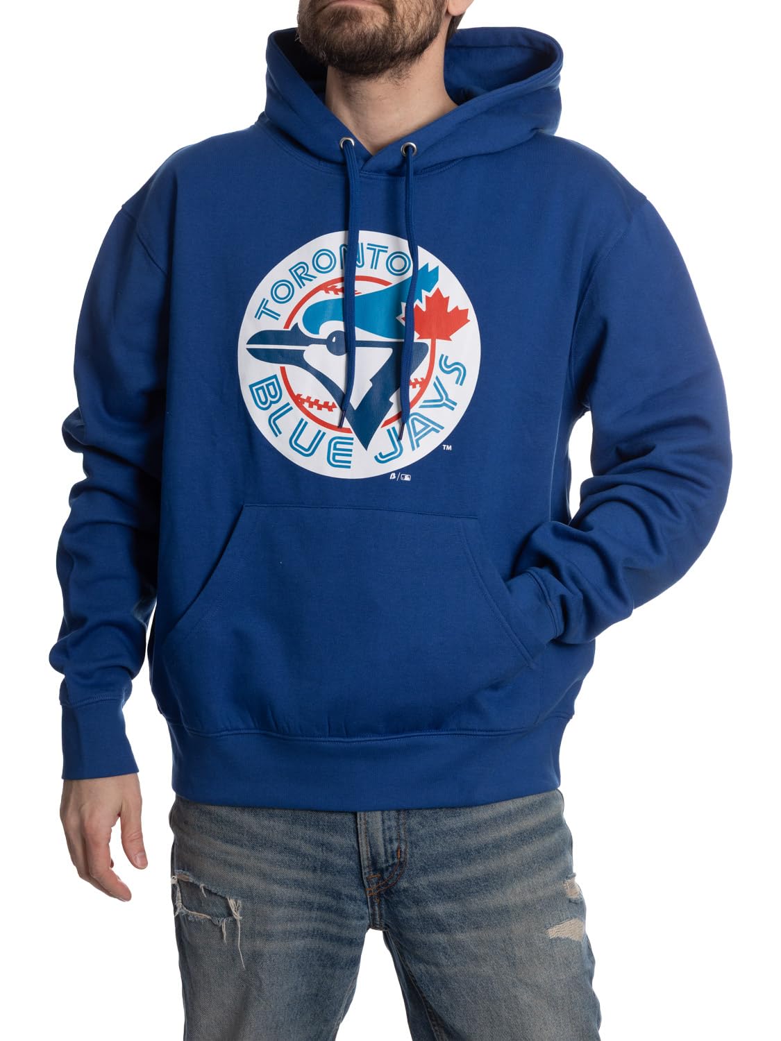 Bulletin Toronto Blue Jays Hoodie for Men – Vintage Cooperstown Logo Pullover Fleece Sweatshirt, MLB Licensed Apparel