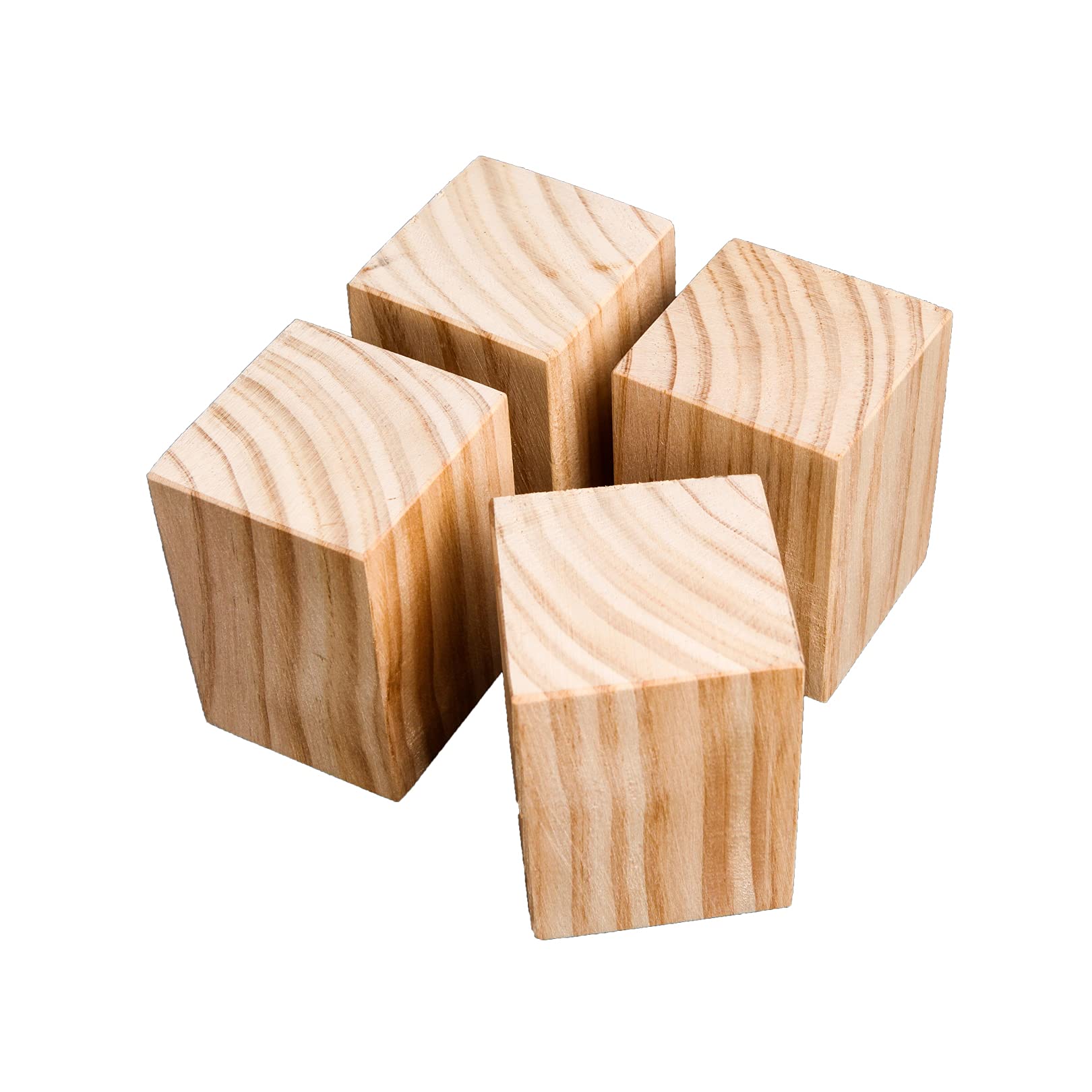 WYQXTY Heavy Duty Wooden Furniture Riser, Wooden Furniture Risers 7x7cm 3-10cm Wood Color 4 pcs(5cm)