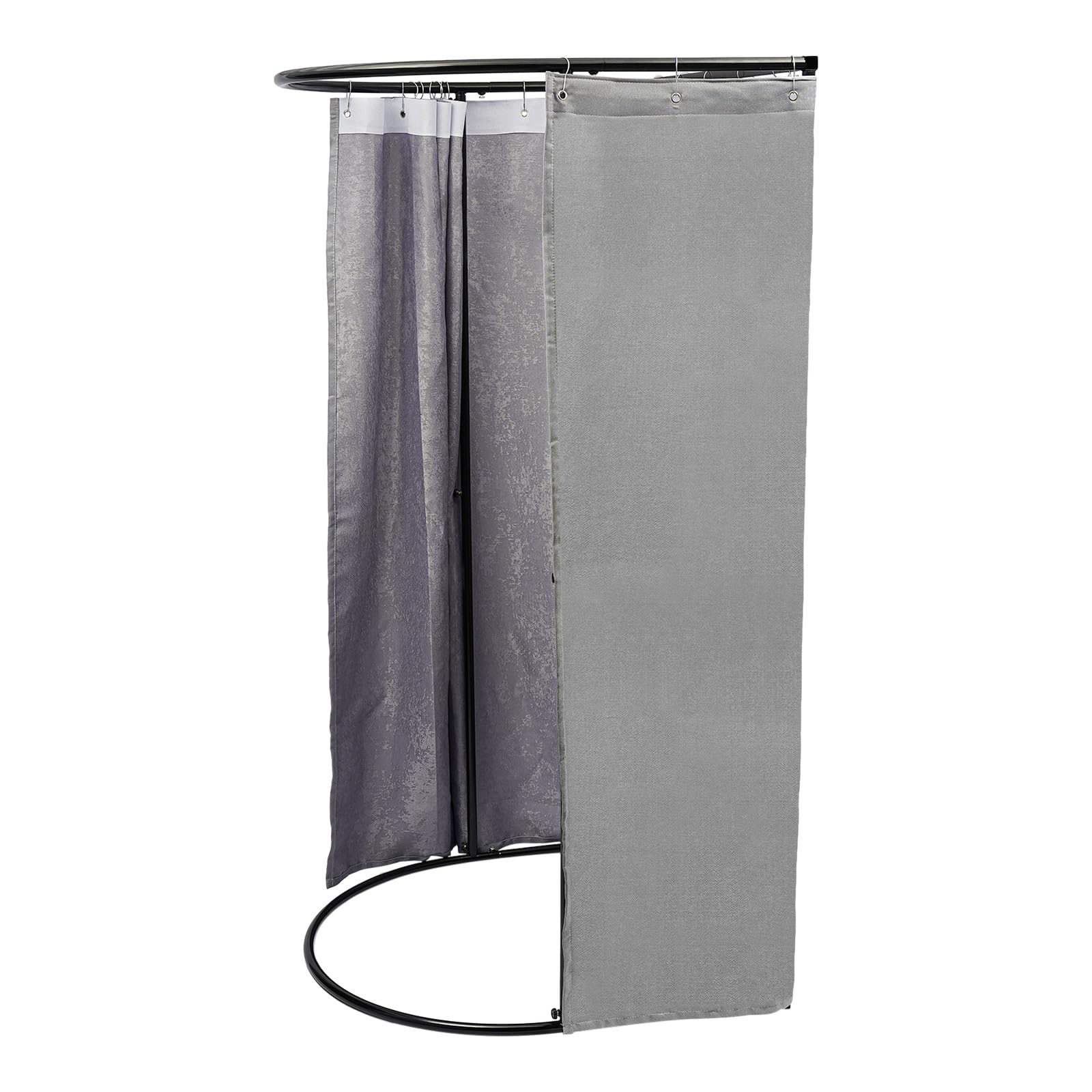Umkleidekabine für Bekleidungsgeschäfte mit Sonnenschutzvorhängen, tragbare Mobile Sichtschutz-Umkleidekabine, Faltbare Umkleidekabine für Einkaufszentren, 200x100x95cm (Grau)