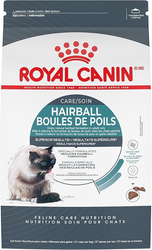 Ração seca Royal Canin Feline Care Nutrition Hairball Care para gatos adultos, 6,35 kg