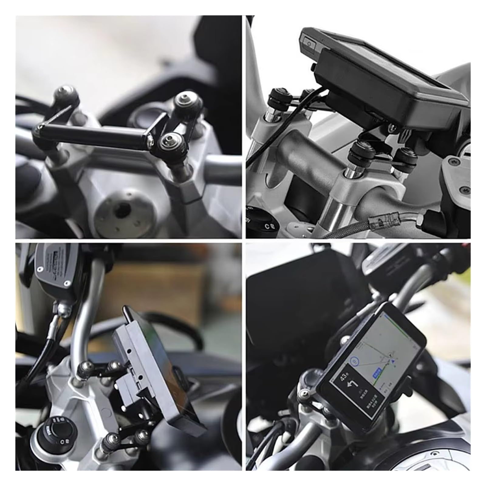Supporto Telefono Moto Per BMW F750GS F850GS F800GS F700GS R1200R 12 Millimetri Manubrio Staffa Di Navigazione Del Telefono Mobile USB Di Ricarica Del Telefono(C)