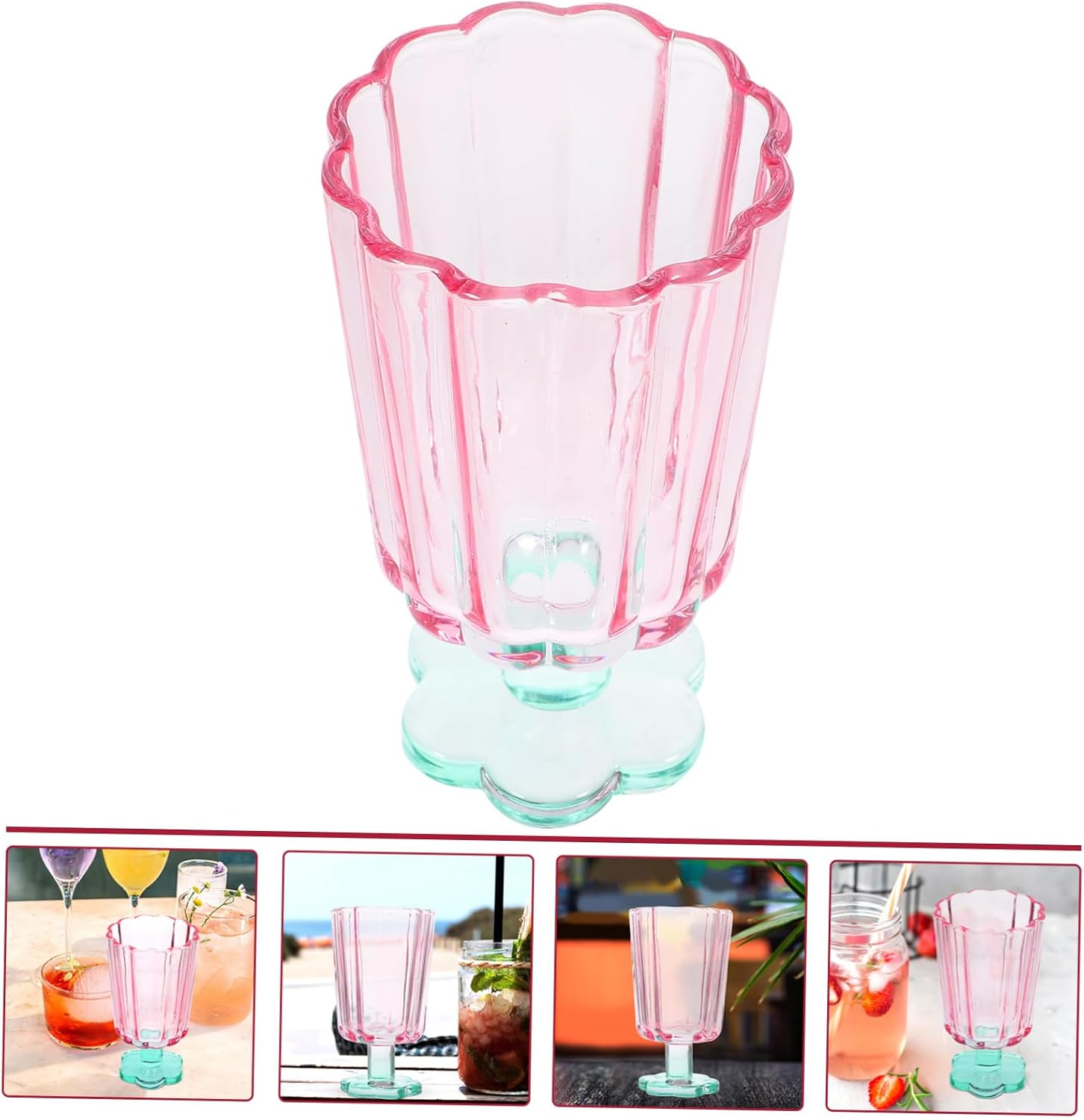Lightweight Elegant Glass Water Cup Unbreakable Drinking Glasses for Cocktails Margarita Wine Bar Home