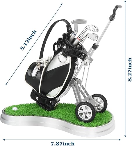 Miniatura 2 de TAEYONK Soporte para bolígrafo de golf para regalo, regalos de golf para hombres y mujeres, decoración de escritorio divertida y elegante con 3