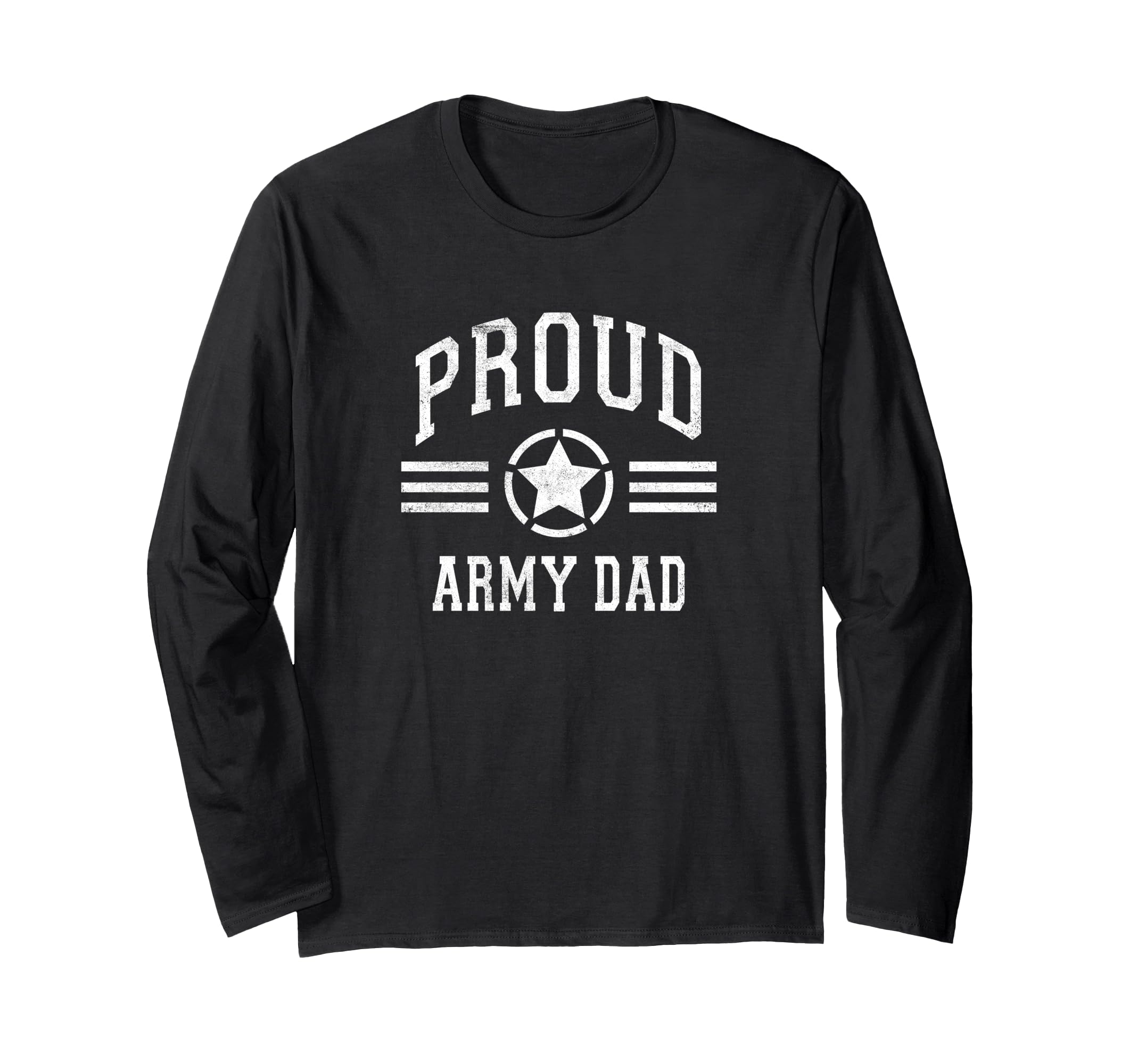 Father's Day Proud Army Dad Star Emblem Maglia a Manica