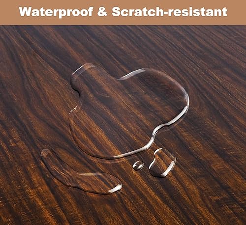 Miniatura 7 de Mesa de centro redonda de 31.5 pulgadas, única mesa de té de madera marrón pequeña, mesa central redonda bohemia moderna de mediados de siglo para