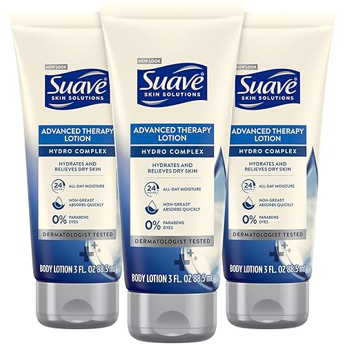 Miniatura 1 de Suave Loción, Hydro Complex Advanced Therapy Paquete de 3  Loción corporal hidratante diaria para piel seca con vitamina E, 3 oz Ea