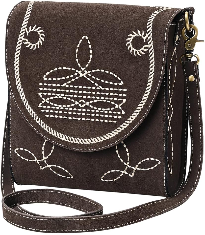 American Darling Cross Body Suede Genuine Western Leather Women Bag Handbag Purse