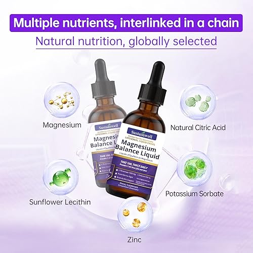 Miniatura 3 de Gotas líquidas de treonato de magnesio L, 1500 mg de alta absorción, suplemento cerebral para concentrarse en la memoria, alivio de la ansiedad del