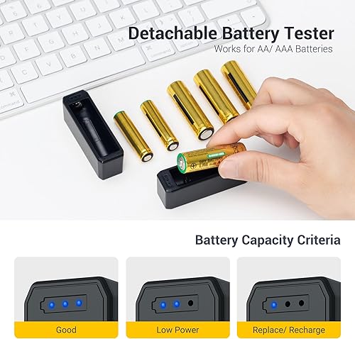 Vista 75 de KIWIFOTOS 14 Slots 18650 Battery Organizer Case Protective Hard Storage Case Shockproof 18650 18350 Battery Holder Box Batteries Container Caja