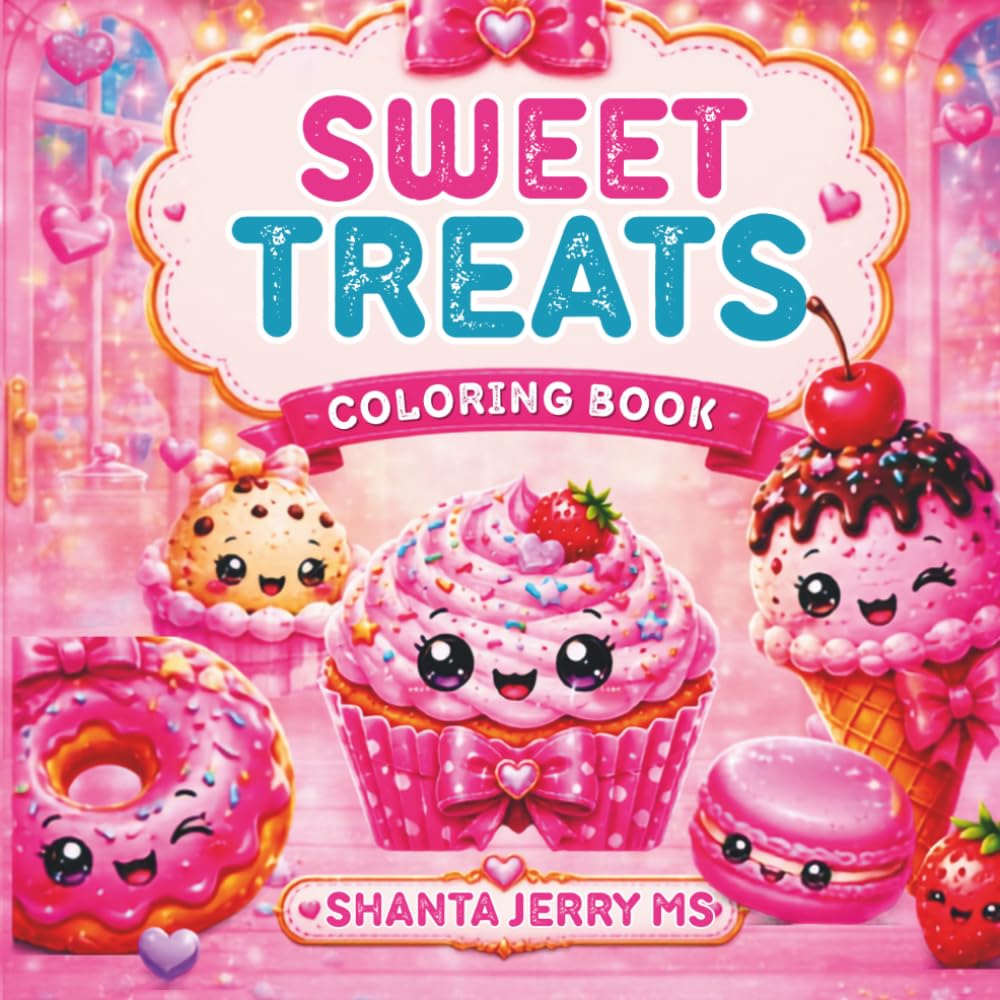 Sweet Treats Delightful Coloring Book: A Yummy Dessert Coloring Book for All Ages