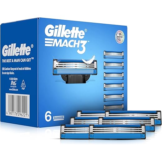 Gillette Mach 3 Cartridges - Pack of 6