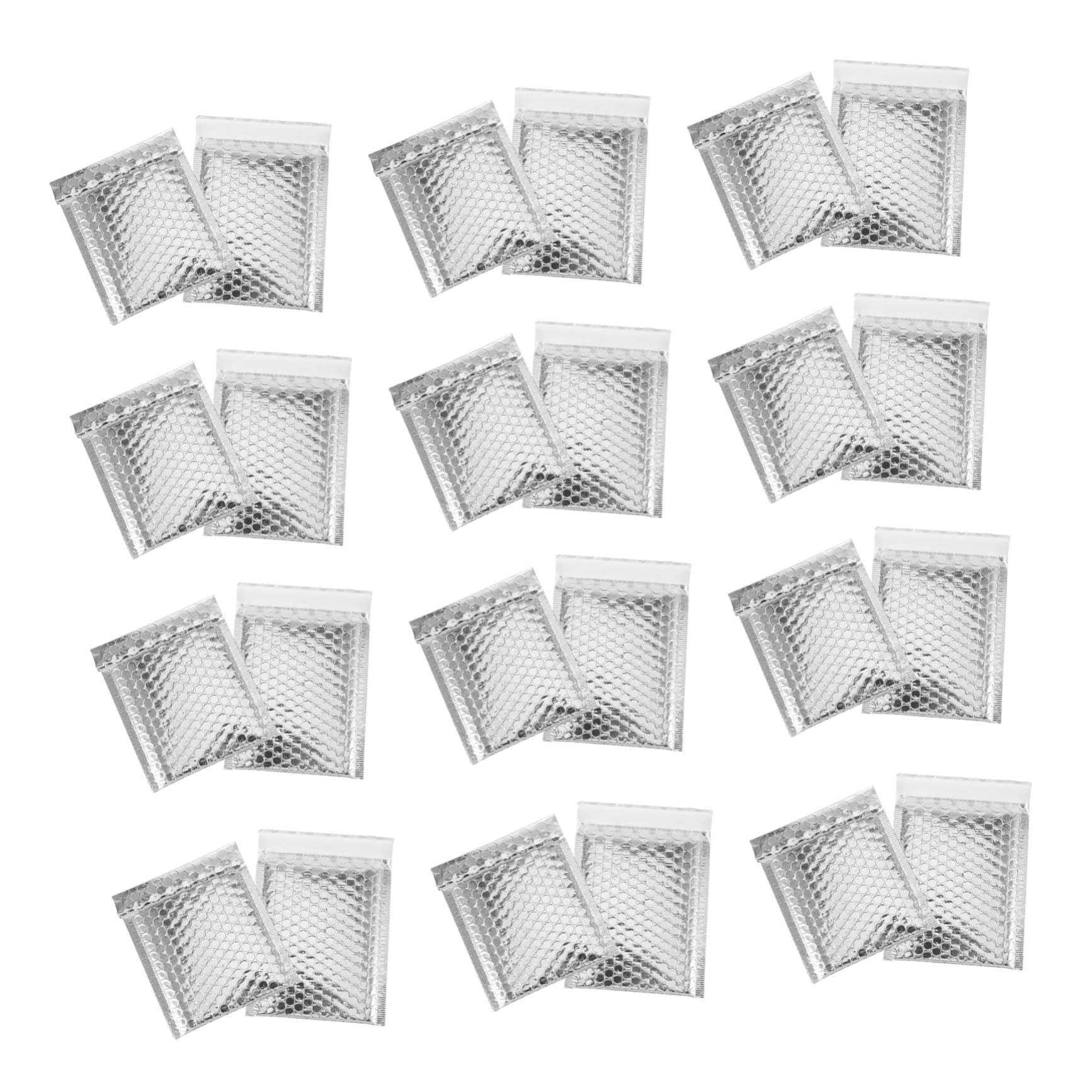 Housoutil Enveloppes à Bulles en Film Laminé 100 Pcs Auto-scellantes Argentées l'école pour Expédition de Livres la Maison