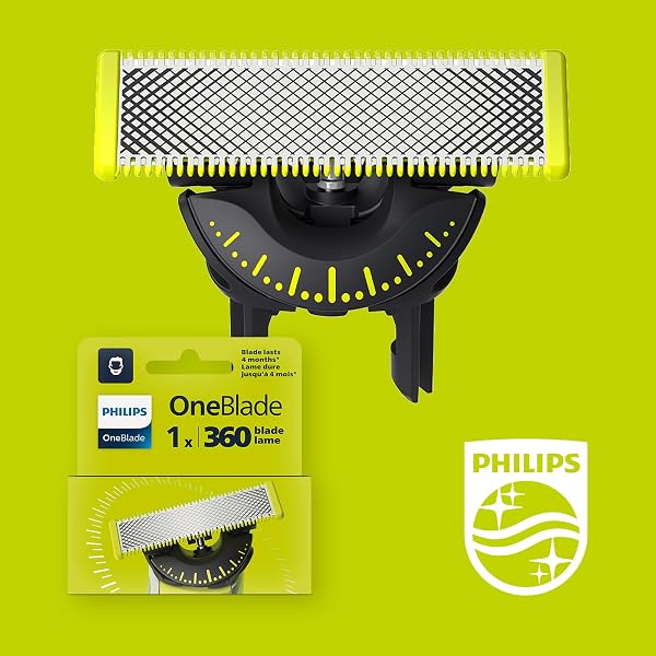 Philips OneBlade 360, cuchilla de repuesto auténtica y compatible con todos los mangos OneBlade y Pro, 1 unidad (modelo QP410/50) - 2