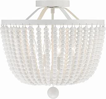 Crystorama Rylee 4 Light Matte White Semi Flush Mount