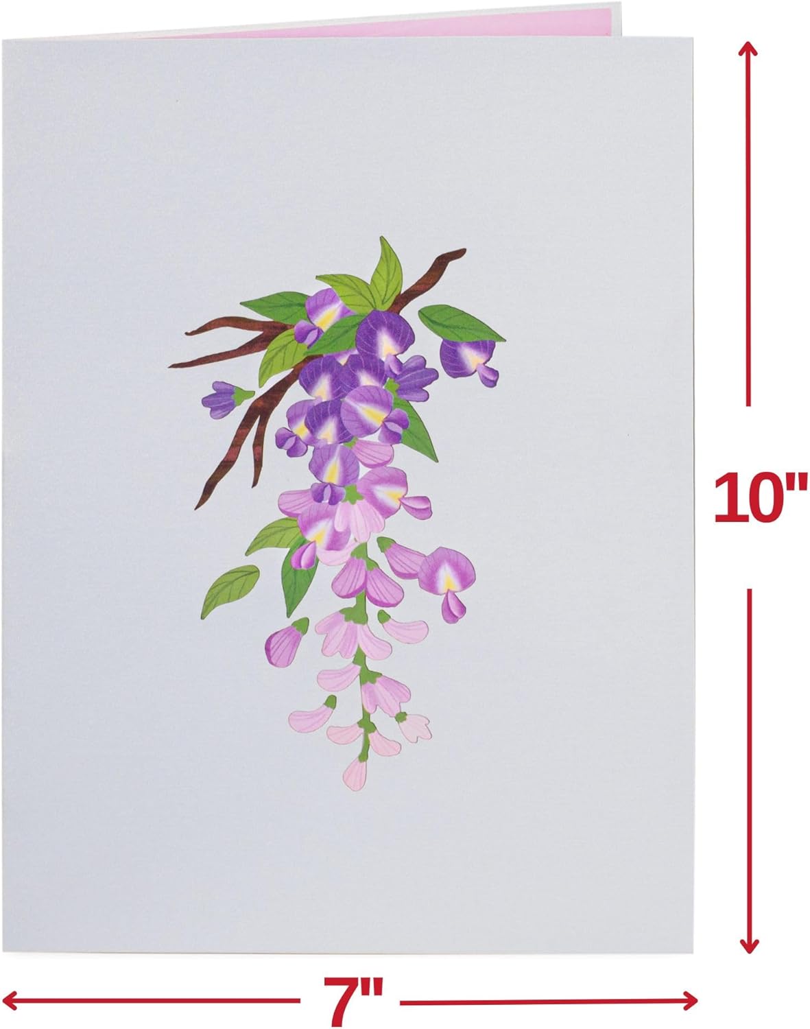 Paper Love 3D Wisteria Tree Pop Up Valentines Day Card, with Detachable Popup Keepsake, Gift for Valentine's Day, Birthday, Graduation, Get Well, Thank You, All Occasion or Just Because - Oversized 10" x 7" Cards - with Envelope and Note - Image 7