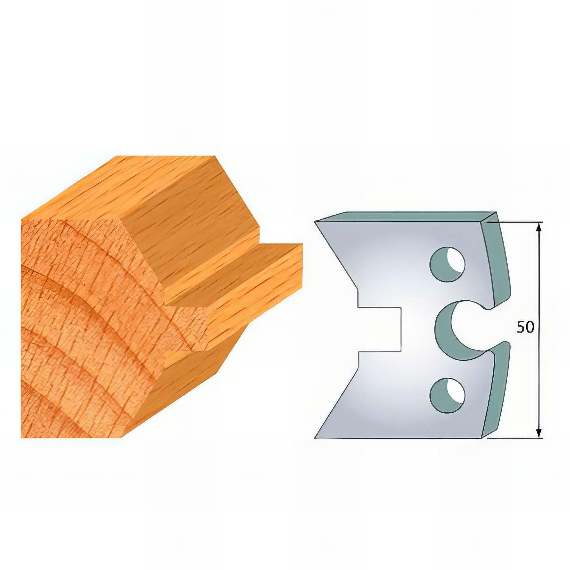 JEU DE 2 FERS PROFILES ACIER HT.50MM N°306
