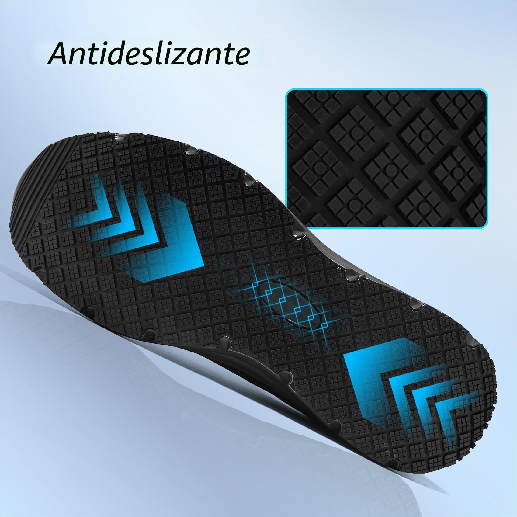 Zapatos Antideslizantes Hombre Impermeable Zapatos de Cocina Slip-On