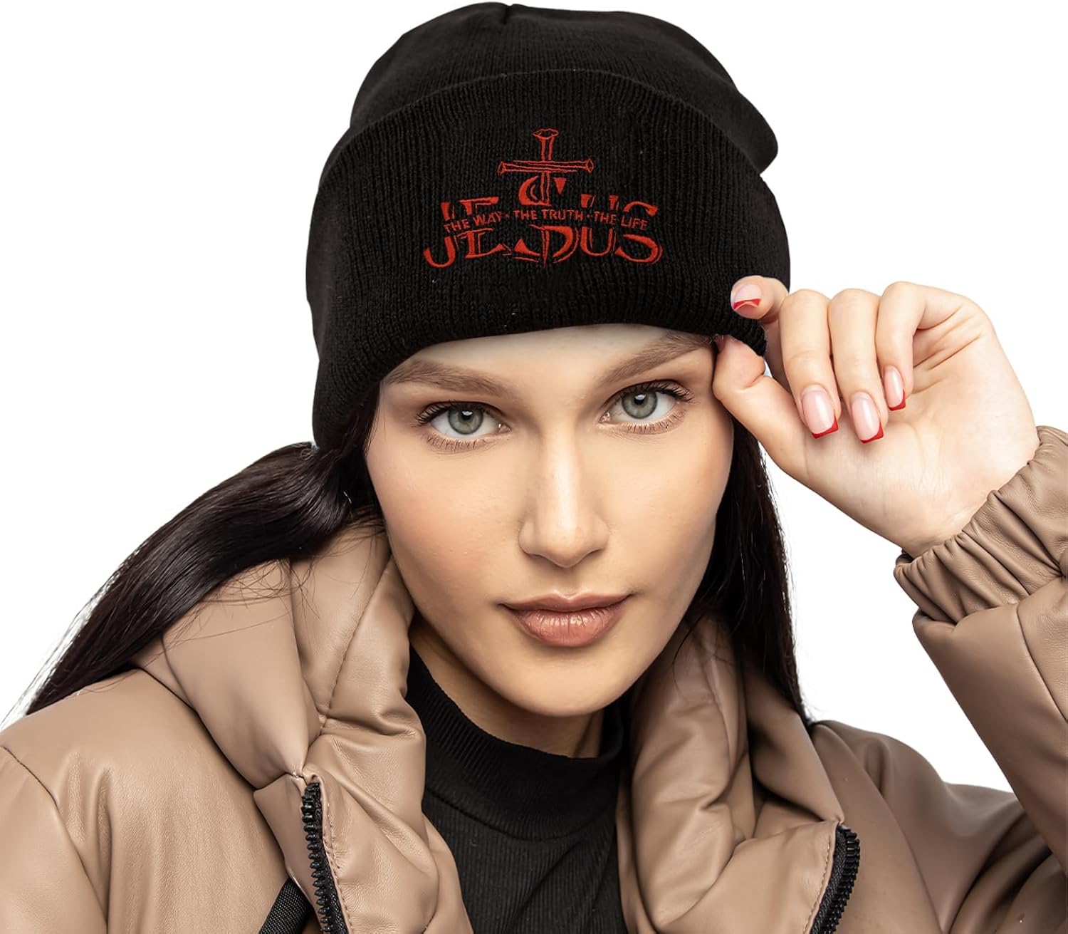 Cat Dad Beanie Hat Winter Cuffed Knit Hat Skull Watch Cap Embroidery Fisherman Beanies for Women Men Unisex - Image 5