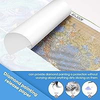 Vista 3 de ALKRITA 100 Pieces Diamond Painting Release Paper 16 x 12cm and 15 x 10cm Non-Stick Silicone Release Paper Double-Sided 5D Diamond Painting