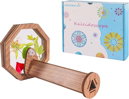 Miniatura 7 de Kit de caleidoscopio natural, nuevo caleidoscopio giratorio mágico de madera para los amantes de la naturaleza, el mejor regalo, juguetes educativos