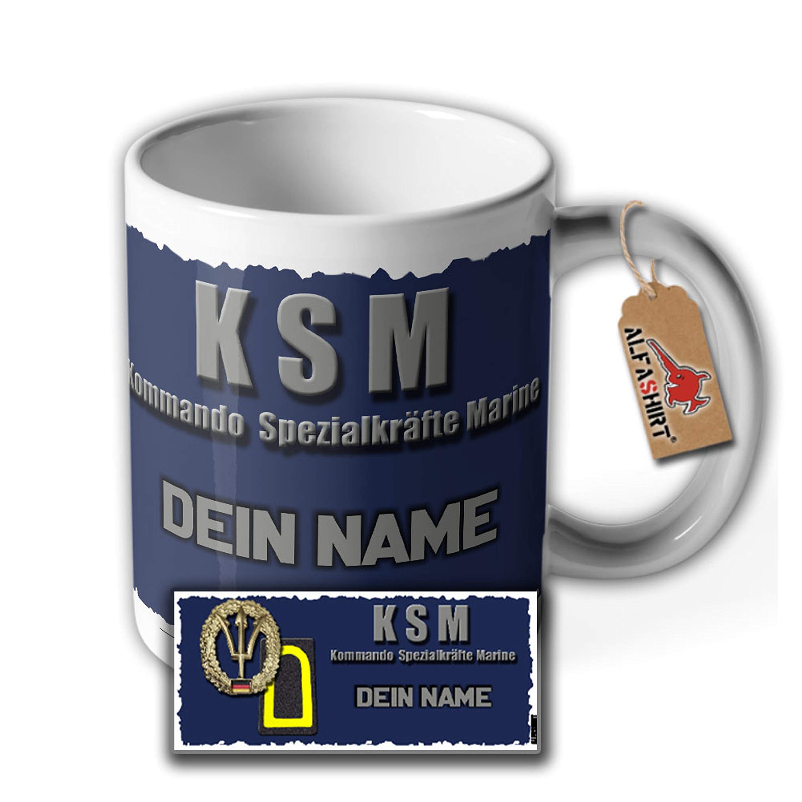 KSM Obermaat #35727 - Tazza personalizzabile con scritta in lingua tedesca Marine Tiefwasserhafen