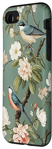 Miniatura 2 de Funda para iPhone SE (2020)  7  8 Chinoiserie birds in green