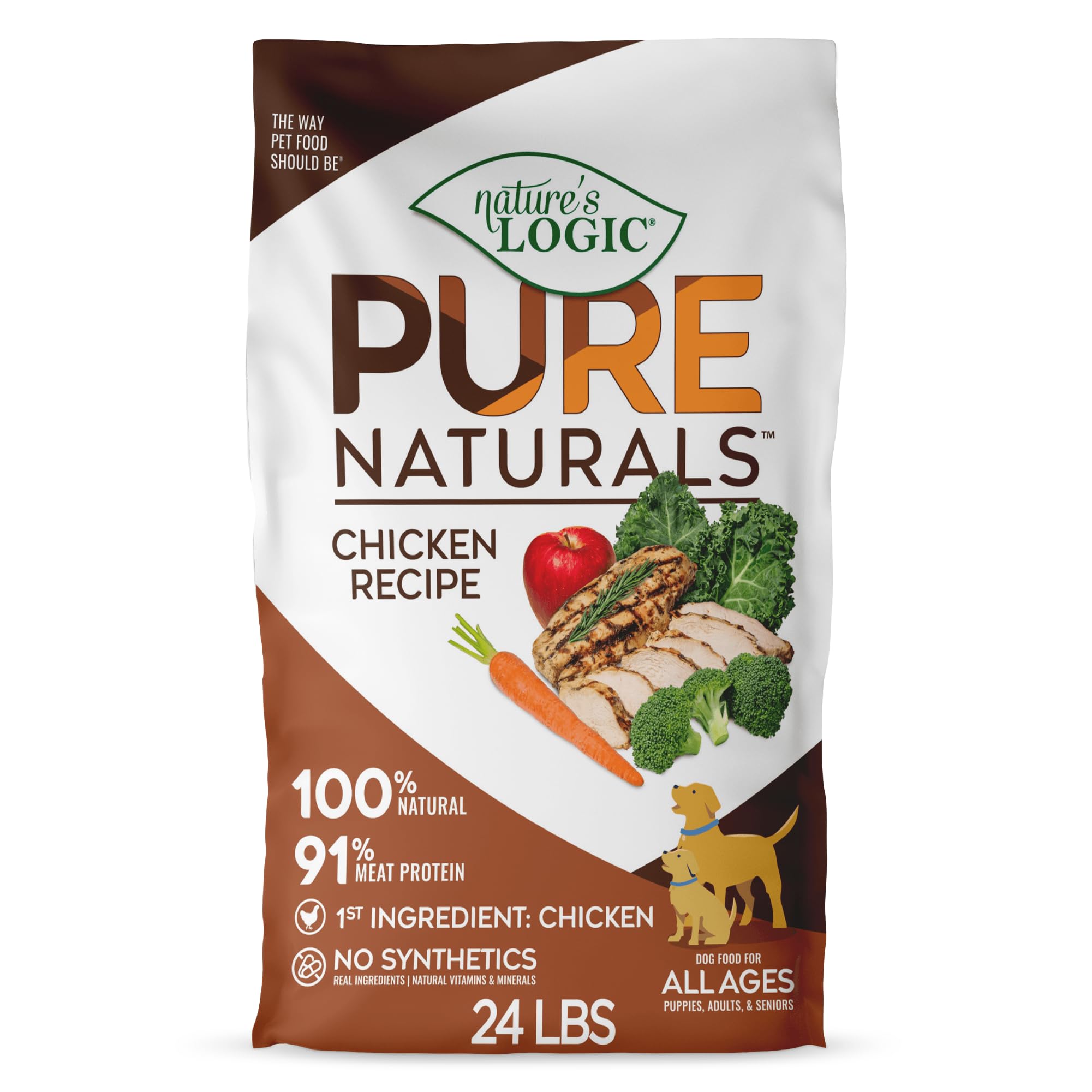 NATURE'S LOGIC Pure Naturals Synthetic-Free Dry Dog Food - Chicken, 24 lb