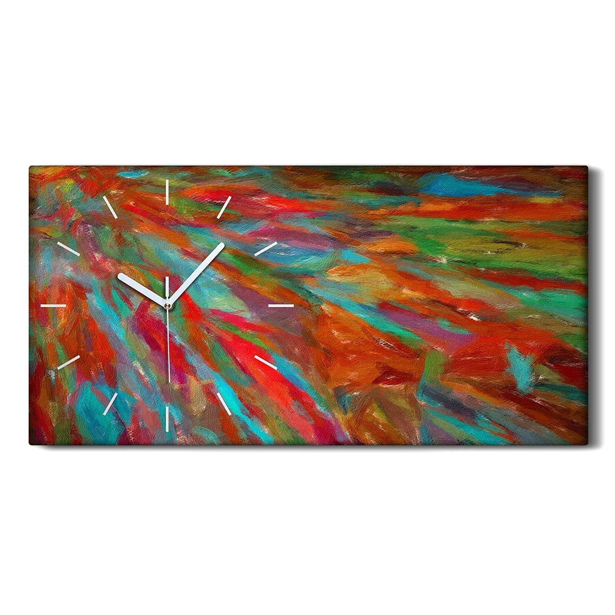 Horloge sur Toile de Qualité - Art Moderne Mural Salon 60x30