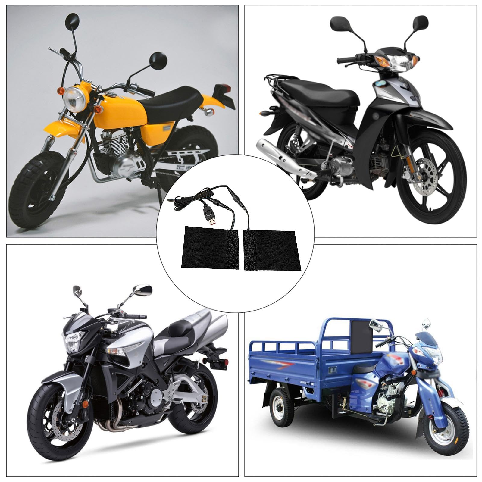 Poignées Chauffantes pour, Guidon de Scooter Chauffant pour Cyclisme,