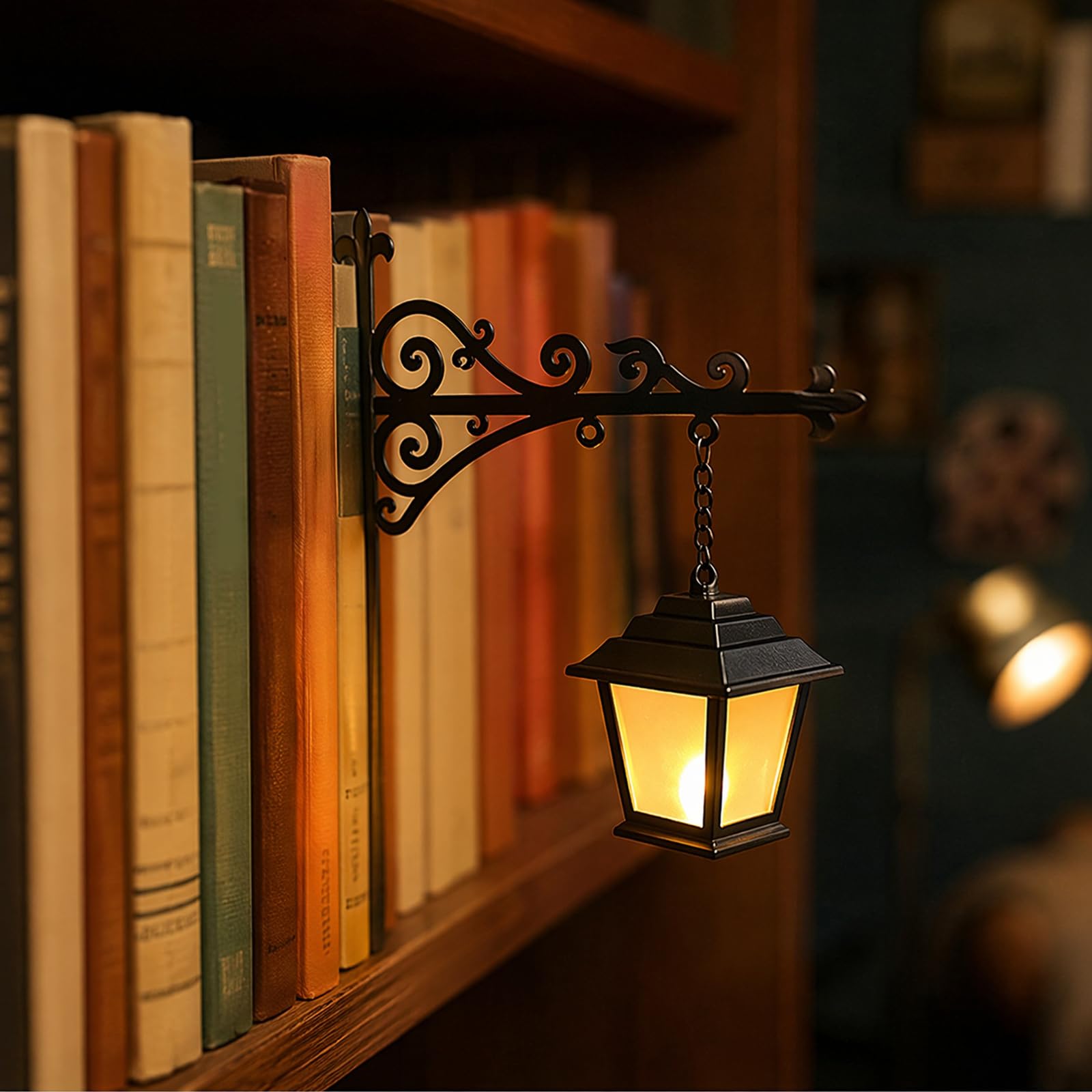 Bookshelf Lantern Light Mini LED Book Shelf Lamp Between Books