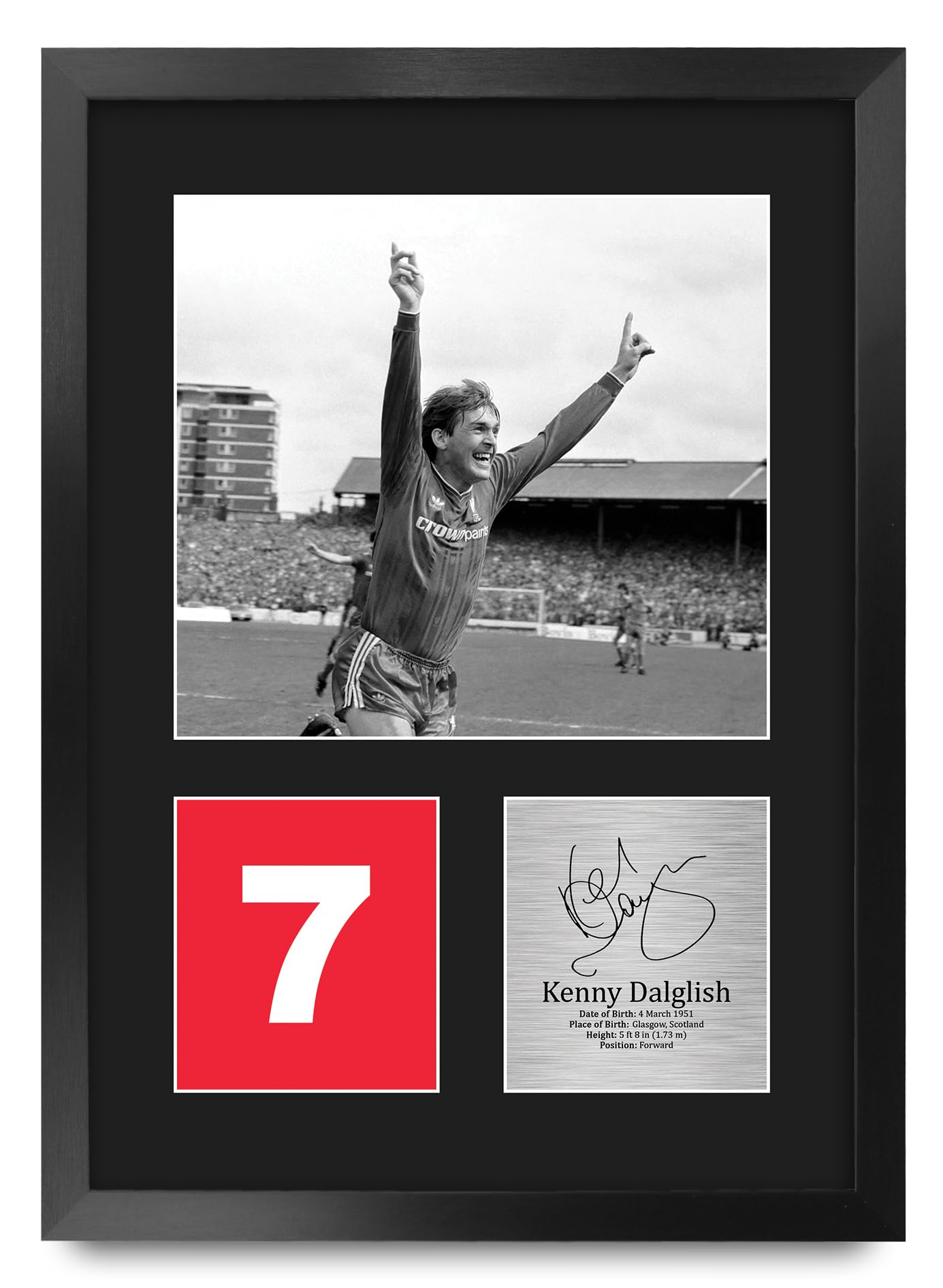 HWC Trading Kenny Dalglish Gifts Printed Signed Autograph Picture for Football Fans and Supporters - A3 Portrait Framed โ image 1