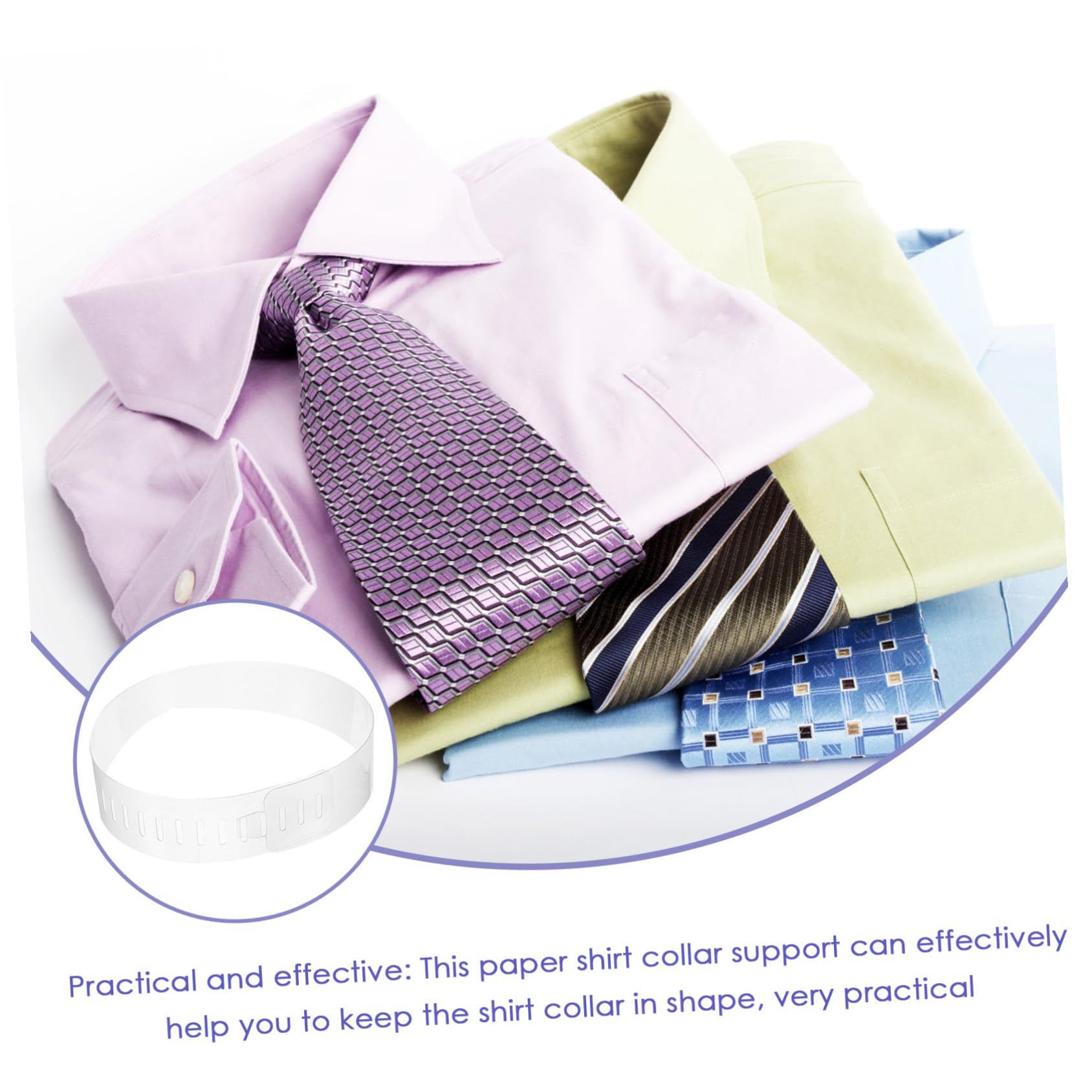 ibasenice 100piezas Collar de Pvc Soporte para Cuello de Camisa Ballenas de Plástico para Cuello para Camisas de Vestir Moldeador de Hombre Insertos de Plástico de Vestir