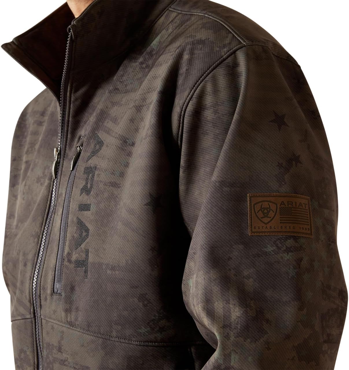 ARIAT Men Patriot Flag Softshell Jacket