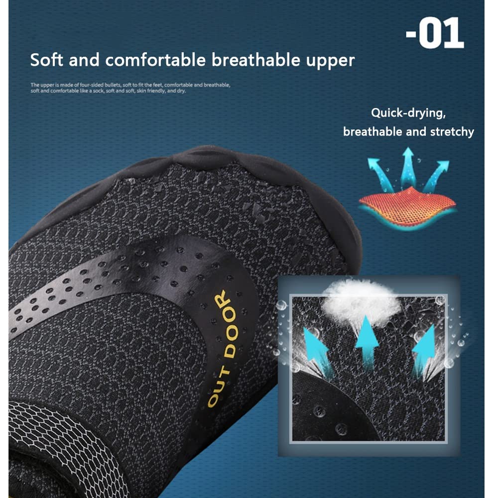 Wygwlg Zapatos De Playa para Hombres Y Mujeres, Zapatos De Agua con Agujeros De Drenaje Zapatos De Natación De Secado Rápido para Paseos En Bote Pesca Buceo Yoga Aeróbic Acuático