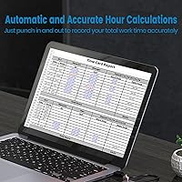 Vista 2 de Relojes de tiempo para empleados de pequeñas empresas Calcular horas automáticamente, 0 tarifas mensuales, reloj de tiempo de huellas dactilares