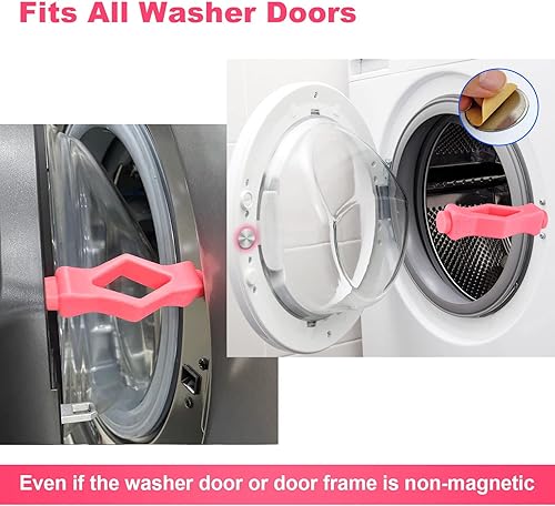 Miniatura 2 de Soporte magnético para puerta de lavadora de carga frontal, soporte para tope de puerta de lavadora rescate tu lavadora, mantiene tu lavadora seca