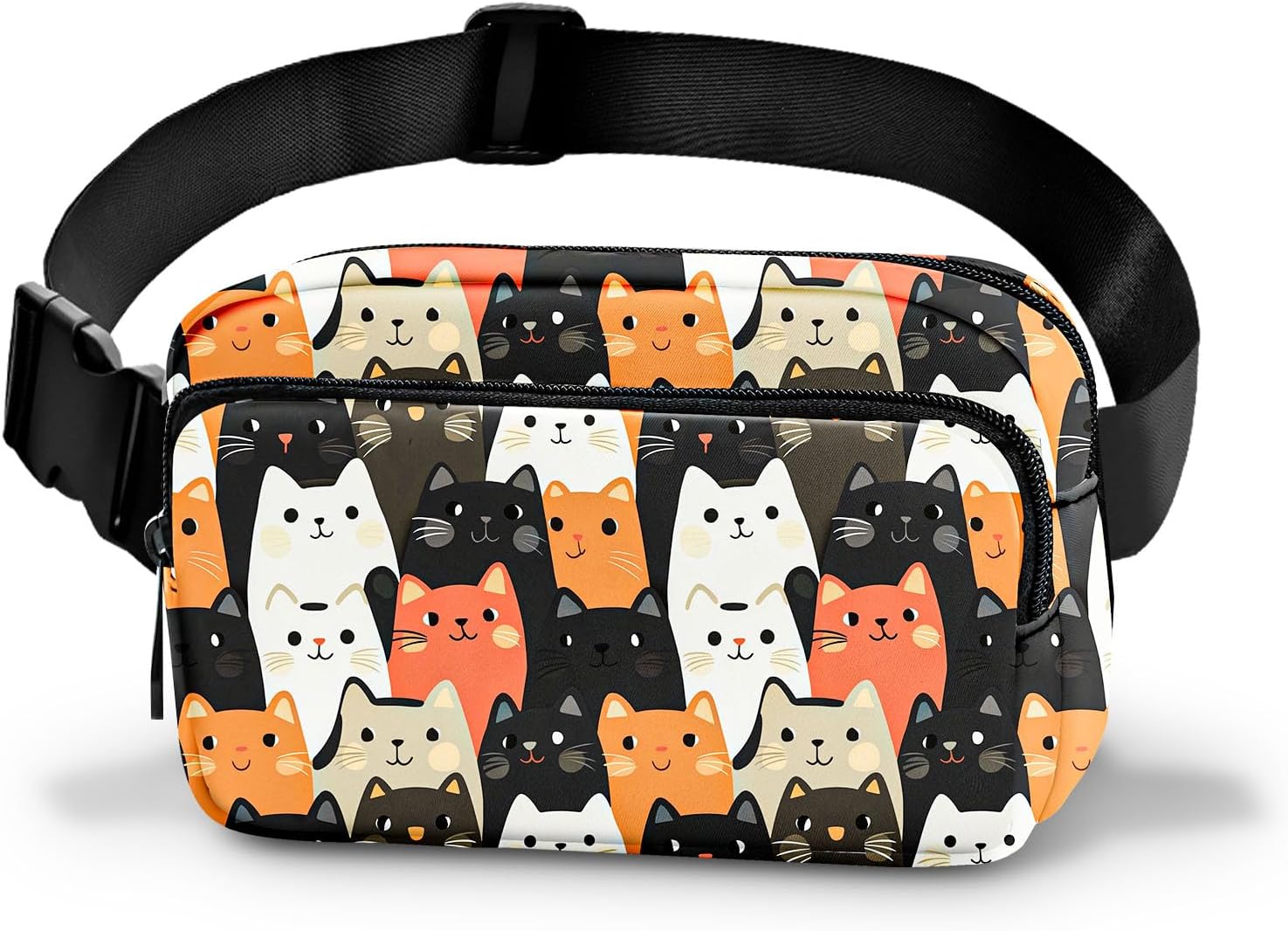 Cat Fanny Pack for Women Casual Belt Bag Fashion Waist Pack with Adjustable Strap Traveling