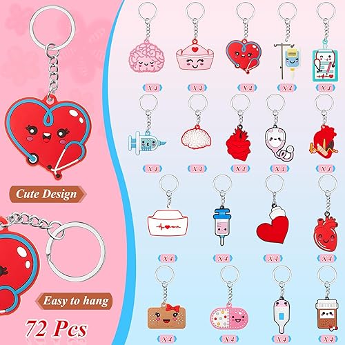 Miniatura 3 de Henoyso Paquete de 72 regalos de enfermera para mujeres, regalo de Navidad a granel, accesorios para enfermeras, regalo de semana de enfermera,