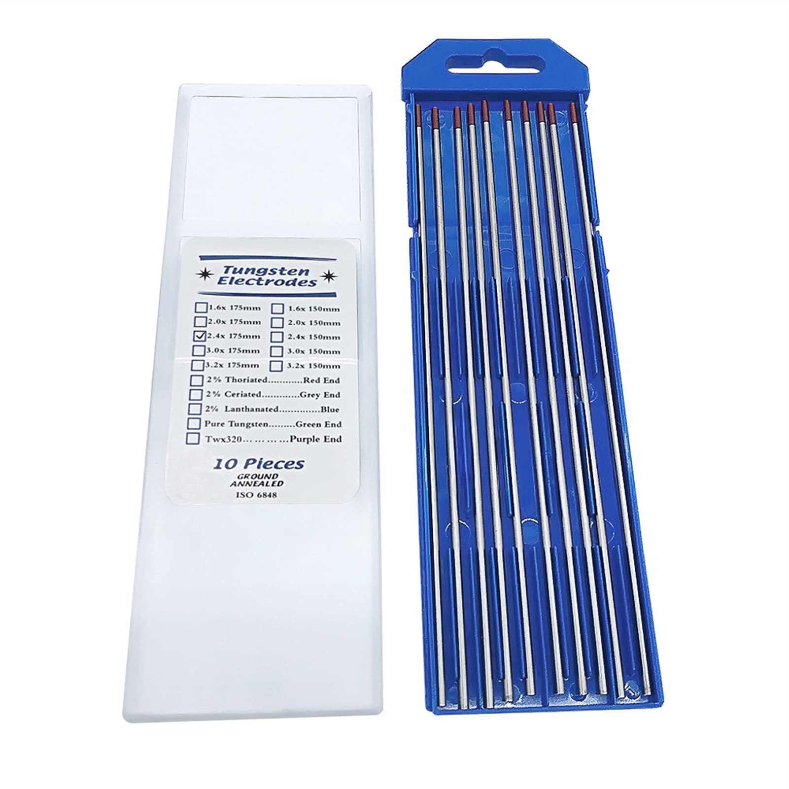 Varillas de soldadura fuerte Electrodo de soldadura - 10 piezas/caja Varillas de electrodos de soldadura 1,0/1,6/2,4/3,2 mm Electrodos de tungsteno de lantano Juego de varillas de soldadura Tig de baj