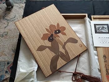 Amazon.co.jp: 象嵌細工H36×D30cm組木寄木細工木像嵌