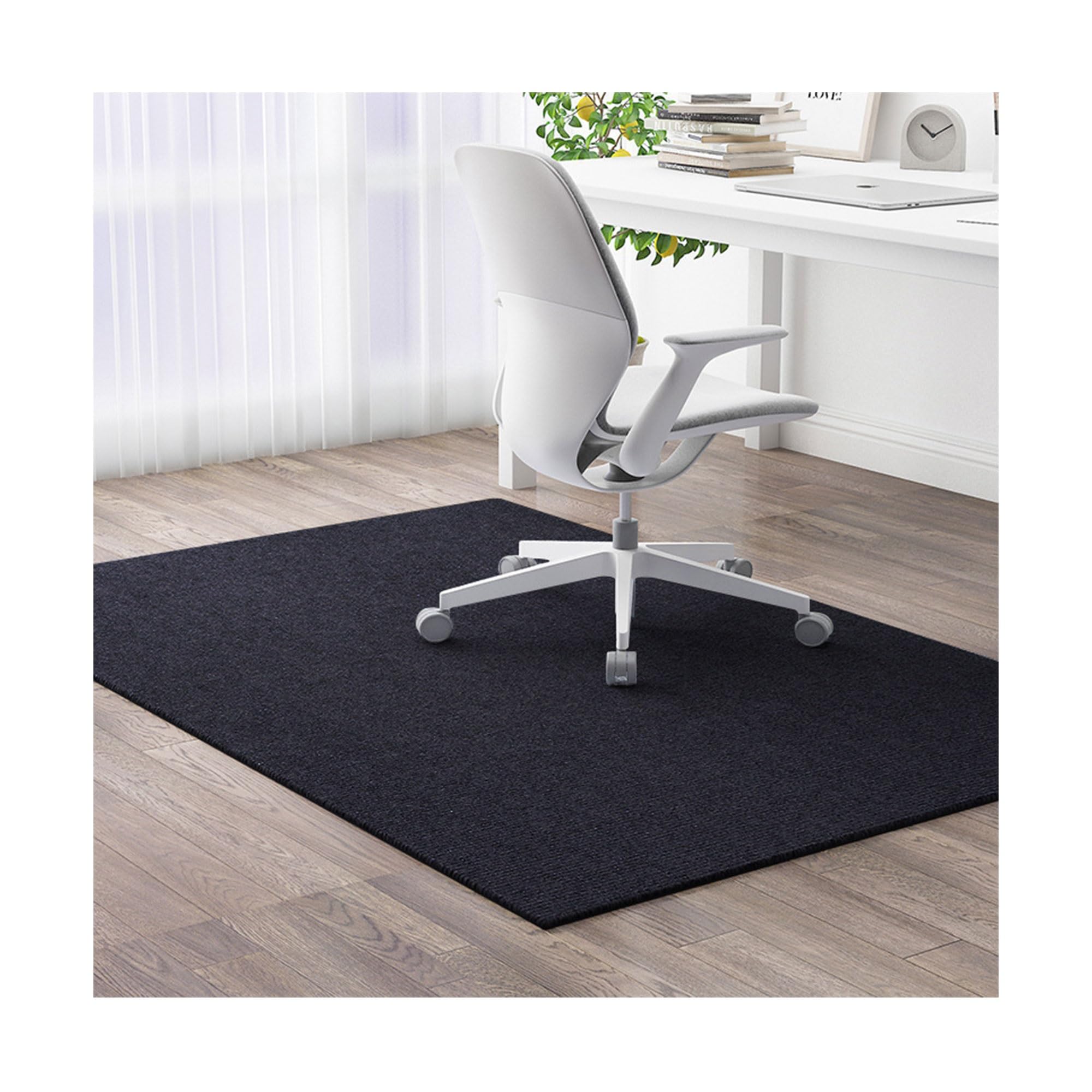 Amieron Office Chair Mat for Carpeted Floors, Floor Protectors for Office Chair, Non-Slip Gaming Chair Mat for Wooden Floors, Home Office Desk Chair Mat for Carpet Floors(Dark gray,120 * 150cm)