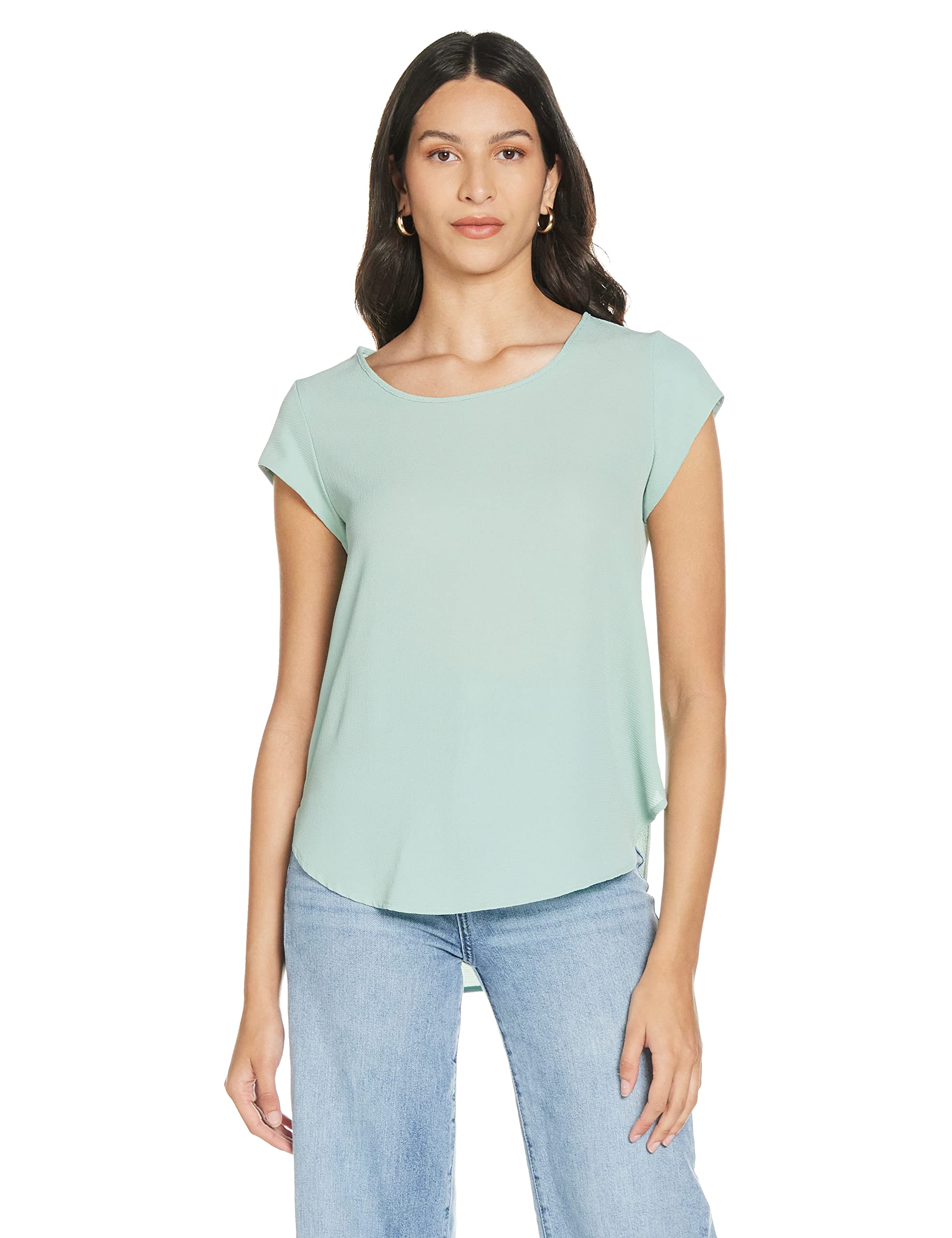 ONLY Women's Onlvic S/s Solid Top Noos WVN T-Shirt, Blue Surf-6