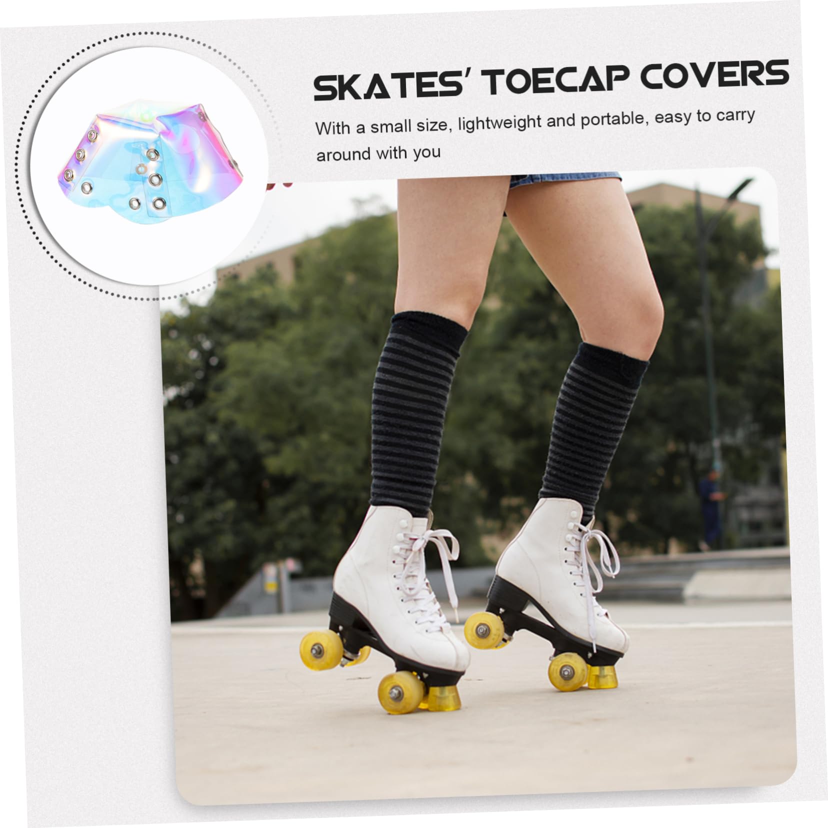 UPKOCH Caja de Cuero para Patinaje sobre Hielo Patinar protección Protector Patines Dedo del pie Guardias de Skate Accesorios de Patinaje Punteras para Zapatos de polivinilo