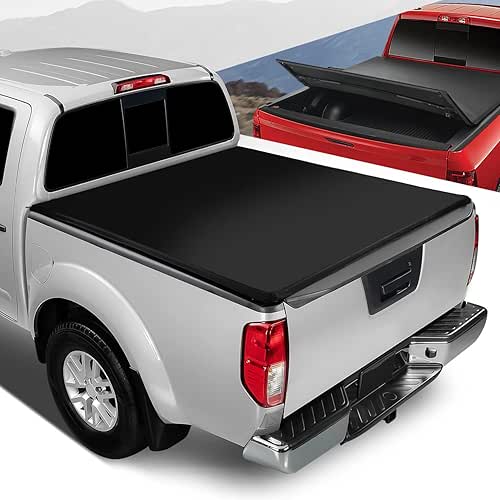 Auto Dynasty Soft Tri-Fold Truck Bed Tonneau Cover Compatible with