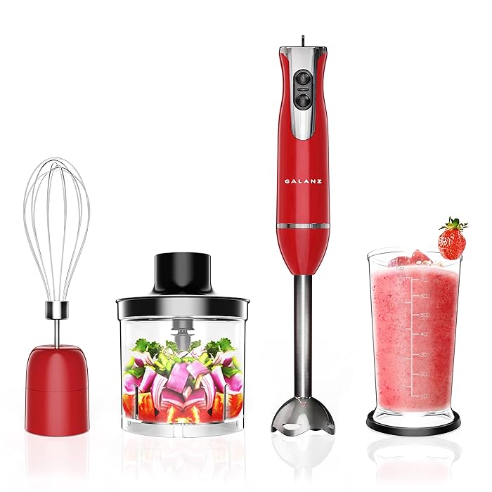 Buy Galanz 4in1 Retro Immersion Hand Blender with Whisk & Chopper