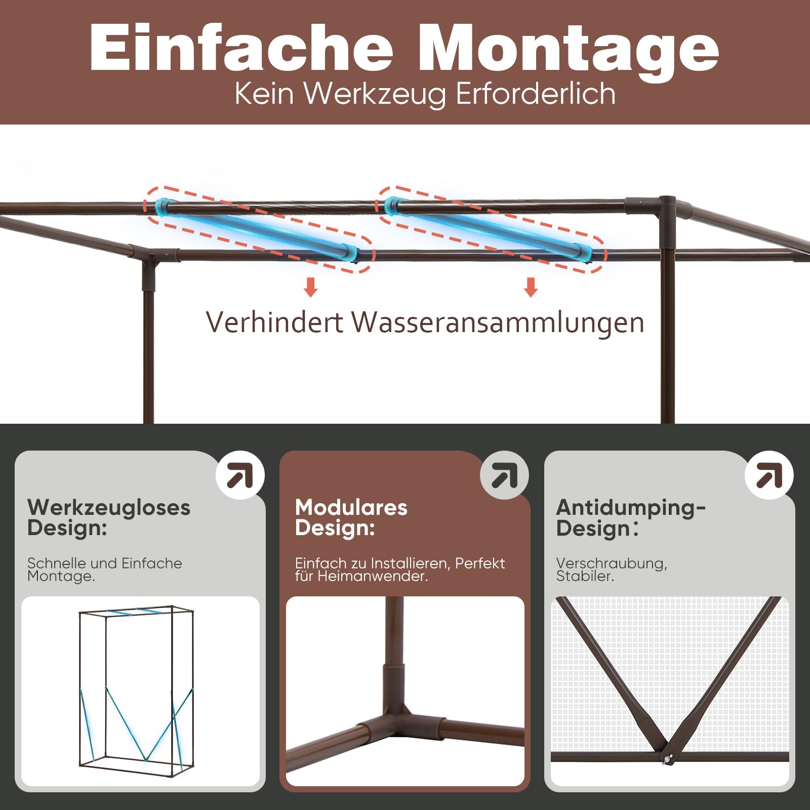 Sekey Gewächshaus Klein 150x100x50 cm, Tomatengewächshaus Foliengewächshaus Tomaten Gewächshaus Balkon Indoor Outdoor - Stabil, Winterfest & Einfach zu montieren, Weiß